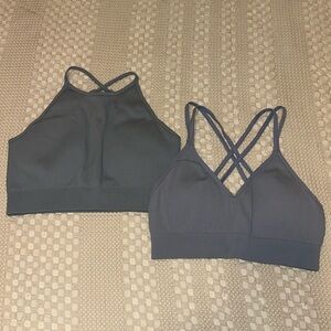 2 blue sports bras size small